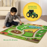 JD RUG PLAYMAT ASST FARM W/TRACTOR & CONSTRUCTION W/SKID STEER