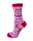 Positivity Words Women's Crew Socks