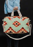 Panache Mint & Multicolored Aztec Duffel Bag - Dakota