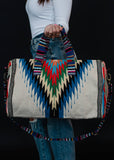 Panache Beige & Multicolored Aztec Duffel Bag