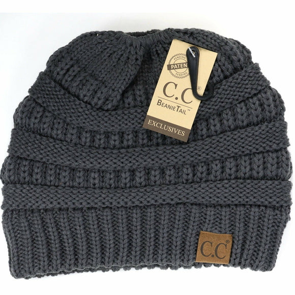 Solid Classic CC Beanie Tail MB20A: Dark Grey