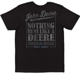 JD BLACK "NOTHING RUNS LIKE A DEERE" GRAPHIC TEE