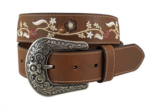 Roper Ladies Floral Leather Belt