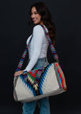 Panache Beige & Multicolored Aztec Duffel Bag