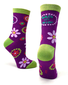 Back OFF Bitch Ladies' Novelty Crew Socks