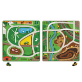 JD RUG PLAYMAT ASST FARM W/TRACTOR & CONSTRUCTION W/SKID STEER