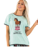 Booty Sleep Women's Regular Fit Horse PJ Tee