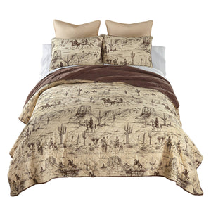 Donna Sharp Cowboy Cotton Quilted Bedding Set - 3 Piece