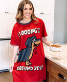 Long to Be Dog Red Nightshirt