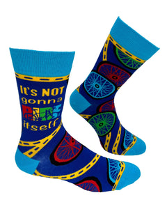 It's Not Gonna Ride Itself Men's Novelty Crew Socks