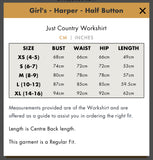 Just Country Girl's - Harper - Half Button - Rose/Cornflower Check