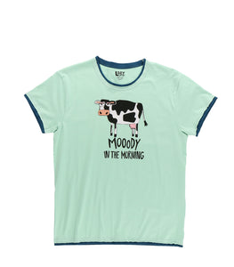 Moody In The Morning Cow Women's Regular Fit Tee