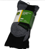 JD BLACK/GREY CREW WORK SOCKS - 3 PACK