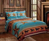 Running Horses 6pc comforter Set: King