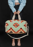 Panache Mint & Multicolored Aztec Duffel Bag - Dakota