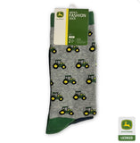 John Deere TRACTOR ROW FASHION SOCKS CREW-2 PACK