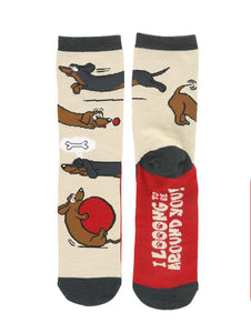 Long to Be Around You Dog Crew Sock