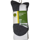 JD BLACK/GREY CREW WORK SOCKS - 3 PACK