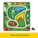 JD RUG PLAYMAT ASST FARM W/TRACTOR & CONSTRUCTION W/SKID STEER