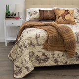 Donna Sharp Cowboy Cotton Quilted Bedding Set - 3 Piece