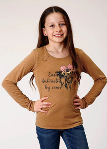 Girls Roper Cow Shirt