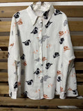 Cowboy Hat Print Shirt: White