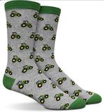 John Deere TRACTOR ROW FASHION SOCKS CREW-2 PACK