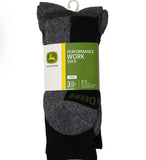 JD BLACK/GREY CREW WORK SOCKS - 3 PACK