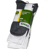 JD BLACK/GREY CREW WORK SOCKS - 3 PACK