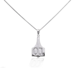 Kelly Herd Necklace Small Ear Tag Pendant - Sterling Silver