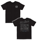 JD BLACK "NOTHING RUNS LIKE A DEERE" GRAPHIC TEE