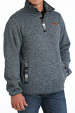 MEN'S SWEATER KNIT PULLOVER - BLUE