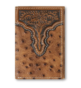 ARIAT TRIFOLD OSTRITCH PRINT FLORAL - ACCESSORIES WALLET - A3553202