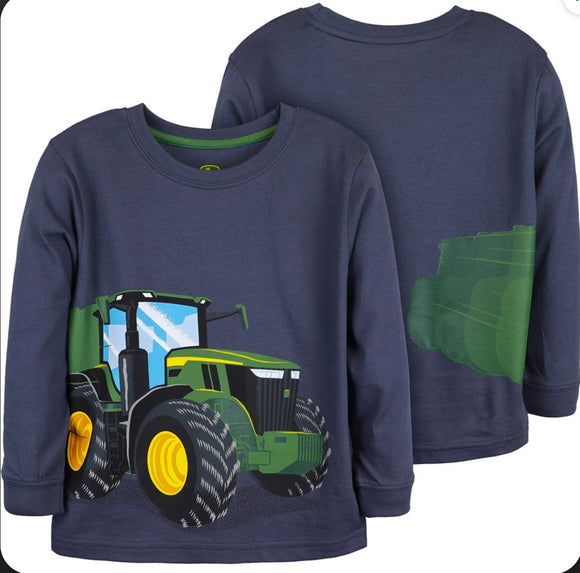 John Deere TRACTOR STREAK LONG SLEEVE TEE (BLUE) TODDLER