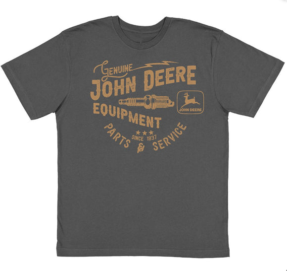 JD EQUIPMENT GRAPHIC TEE-SLATE GREY