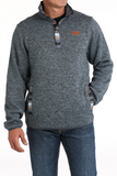 MEN'S SWEATER KNIT PULLOVER - BLUE