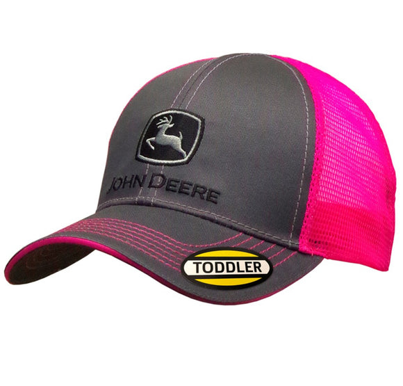 JD TODDLER NEON MESH BACK CAP-CHARCOAL/PINK