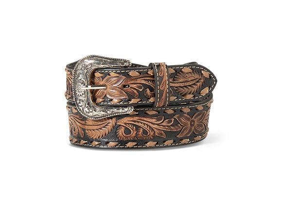 Ariat Western Belt Mens Floral Hand Tooled Engraved A10416107