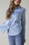 Kimes Kaycee Denim Top - Destroy Wash