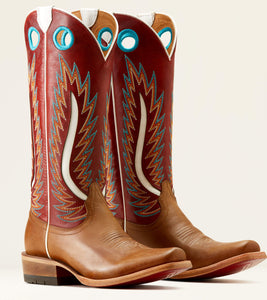 Ariat Futurity Fort Worth Western Boot - DULCE DE LECHE|BOLERO RED