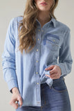 Kimes Kaycee Denim Top - Destroy Wash