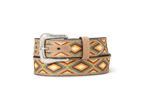 ARIAT WOMEN'S METALLIC BROWN SOUTHWEST DIAMOND BELT