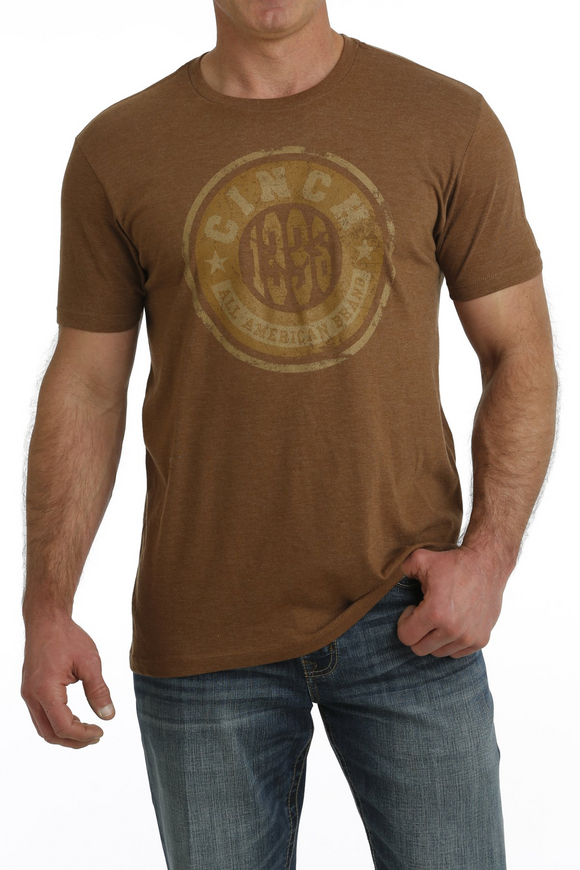 MEN'S CINCH ALL AMERICAN BRAND TEE - BROWN