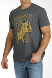 MEN'S CINCH SALOON TEE - CHARCOAL