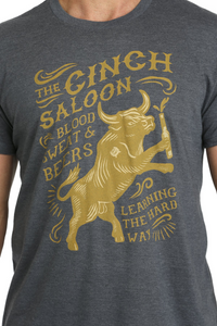 MEN'S CINCH SALOON TEE - CHARCOAL