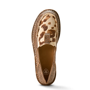 Ariat Women's Cruiser - Tan Floral Emboss / Tan & White Brindle Hair On.