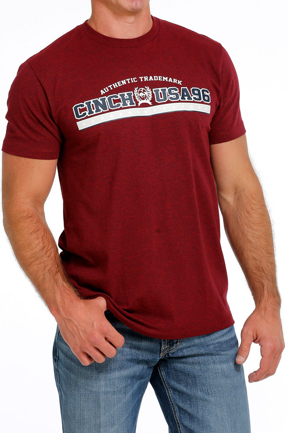 MEN'S CINCH USA TEE - RED