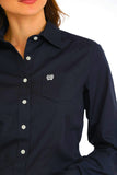 Cinch Ladies Arena Shirt - Navy