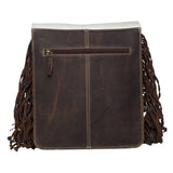 Tooling Leather Flap Sling Cowhide Bag With Fringes – AB79