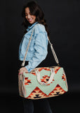 Panache Mint & Multicolored Aztec Duffel Bag - Dakota